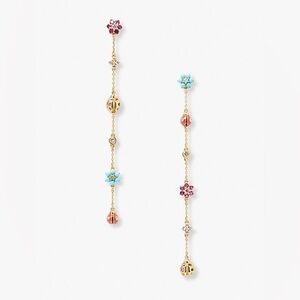 Kate Spade Nature Walk Ladybug Linear Earring NWT